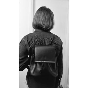 Zara Basics black backpack
